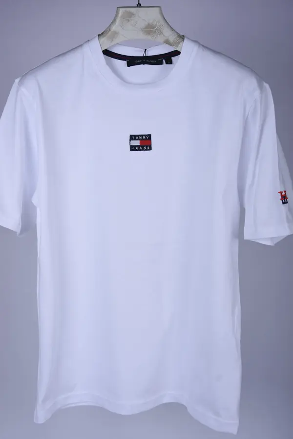 Lot de 3 T-shirts De Luxe en pur coton Ref-TSH03220 ( Blanc + Noir + Vert Royale )