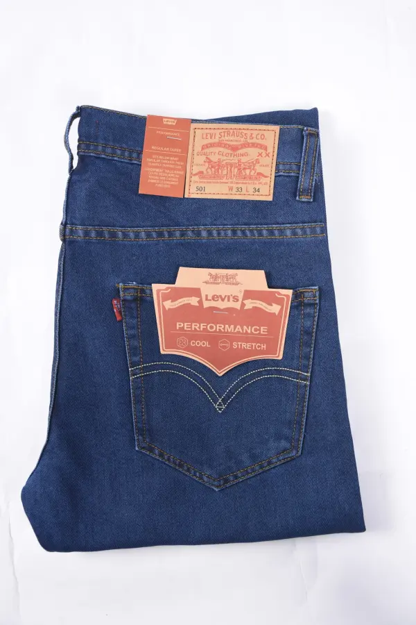 Jeans Levi’s® 501 Bleu Foncé – Coupe Droite Ref-27