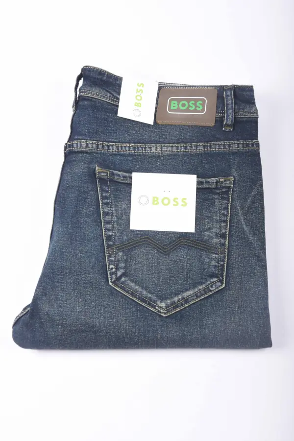Jean Homme Boss Coupe Normal Ref-BS5333 ( Bleu Vert )